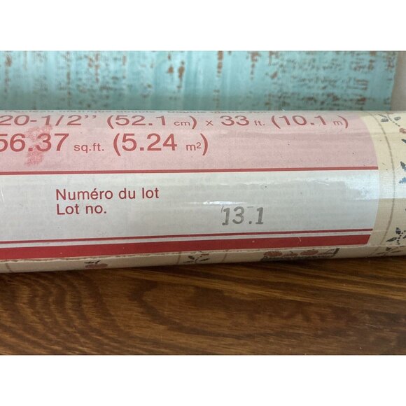 Vintage 80s Collins & Aikman Wallcovering Rolls Apple Basket Wallpaper 7847002 - Picture 5 of 7